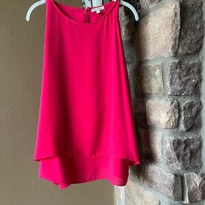 Emma & Olivia Vibrant Pink Sleeveless Top Sz: L